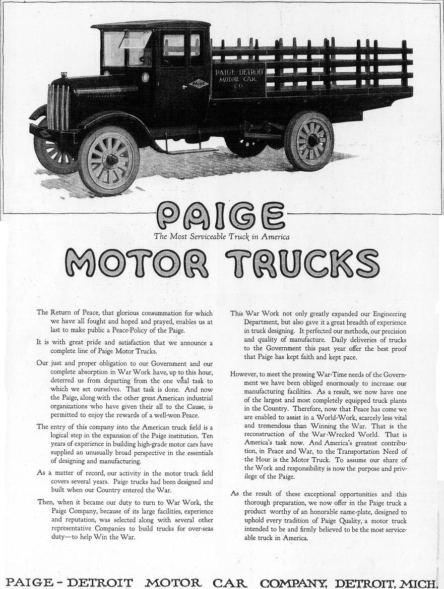 Paige truck